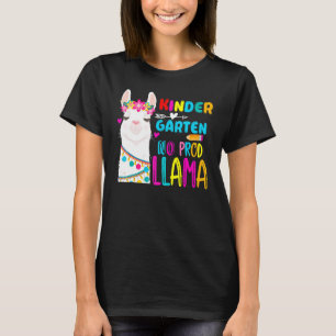 Team Kindergarten Teacher Rainbow No Prob Llama 10 T-Shirt