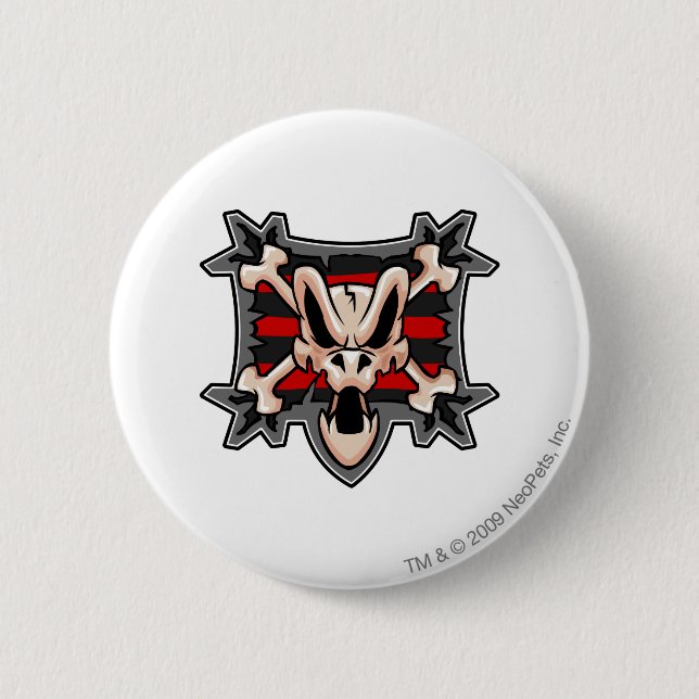 Team Krawk Island Logo 2 Inch Round Button (Front)