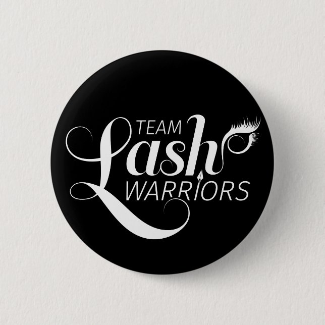 Team Lash Warriors Badge 2 Inch Round Button (Front)
