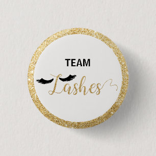 Team Lashes Gender Reveal Baby Shower Favour Game 1 Inch Round Button