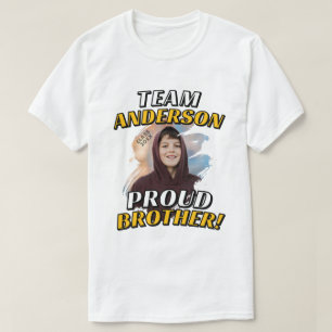 Team [Last Name] Proud Brother Graduation Photo T-Shirt