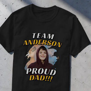 Team [Last Name] Proud Dad Graduation Photo T-Shirt