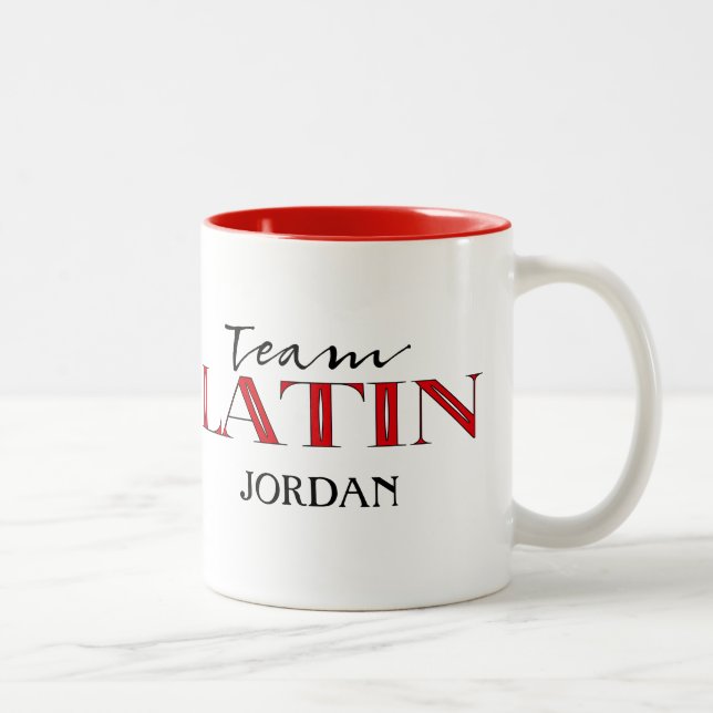 Team Latin Personalized Ballroom Dance Two-Tone Coffee Mug (Right)