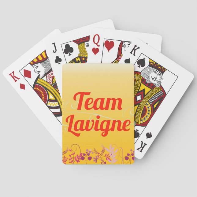 Team Lavigne Playing Cards (Back)