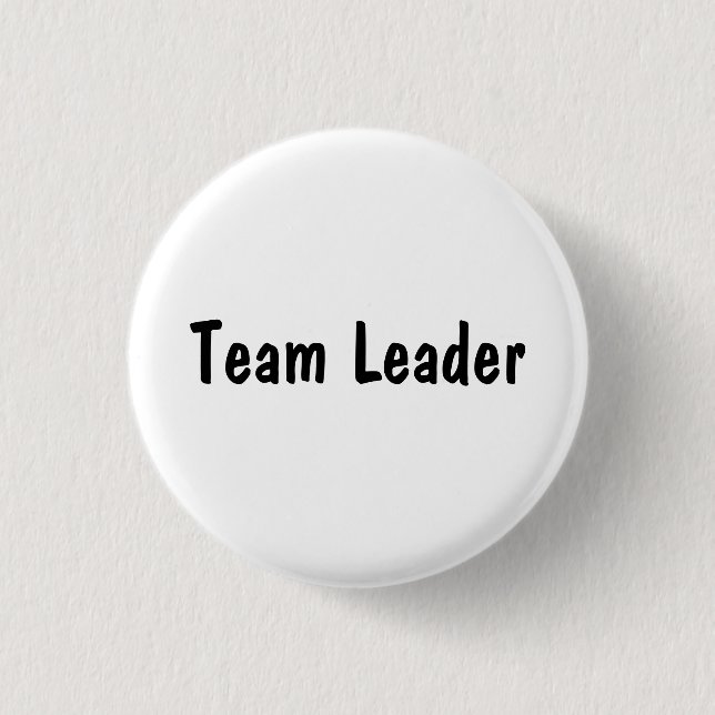 Team Leader 1 Inch Round Button (Front)