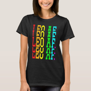 Team Leo Girl Horoscope Leo King Astrology Rainbow T-Shirt