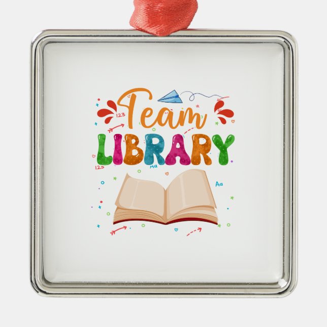 Team Library Metal Ornament (Front)