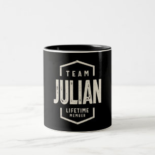 Team Luke Lifetime Member Personalized Name  Two-Tone Coffee Mug