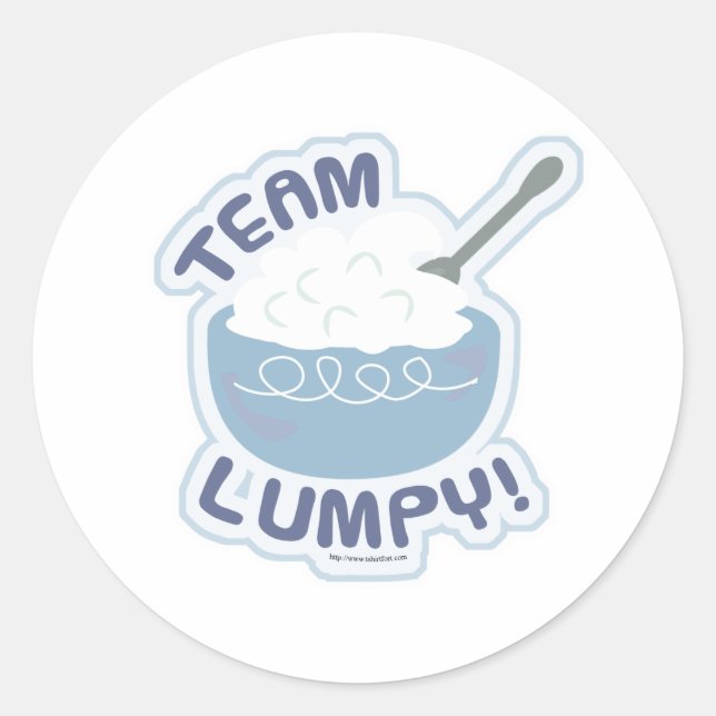 Team Lumpy Potatoes Classic Round Sticker (Front)