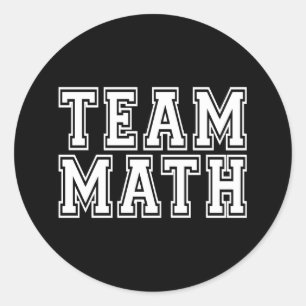 Team Math Classic Round Sticker