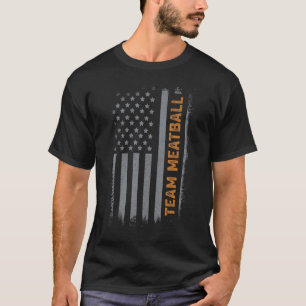 Team Meatball  Meatball Maker Thanksgiving Us Flag T-Shirt