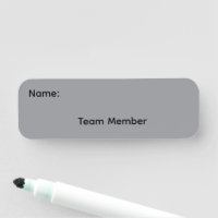 Team Member Magnetic Name Tag Button
