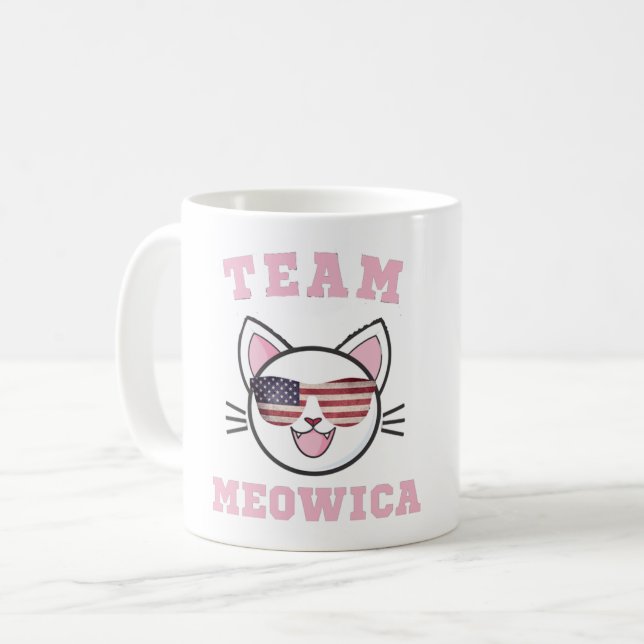 TEAM MEOWICA FUNNY CAT LOVER AMERICAN TOKYO-2021 COFFEE MUG (Front Left)