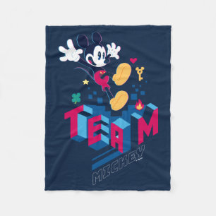 Team Mickey Digital World Fleece Blanket
