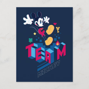 Team Mickey Digital World Postcard