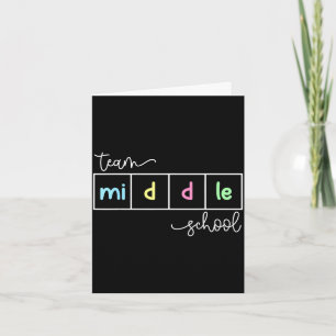 Team middle school squad middle school teacher card