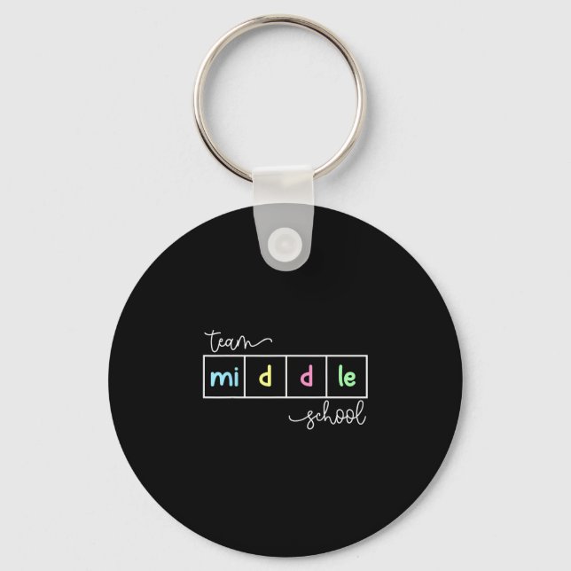 Team middle school squad middle school teacher keychain (Front)