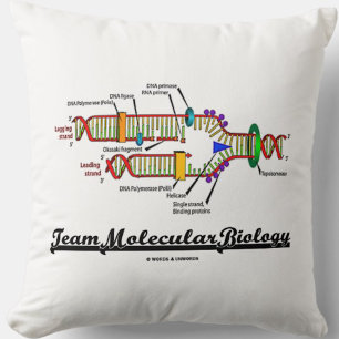 Team Molecular Biology (DNA Replication) Throw Pillow