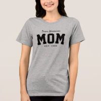 Team mom cute simple personalized black