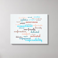 Team Motivation Word Cloud Customizable Background