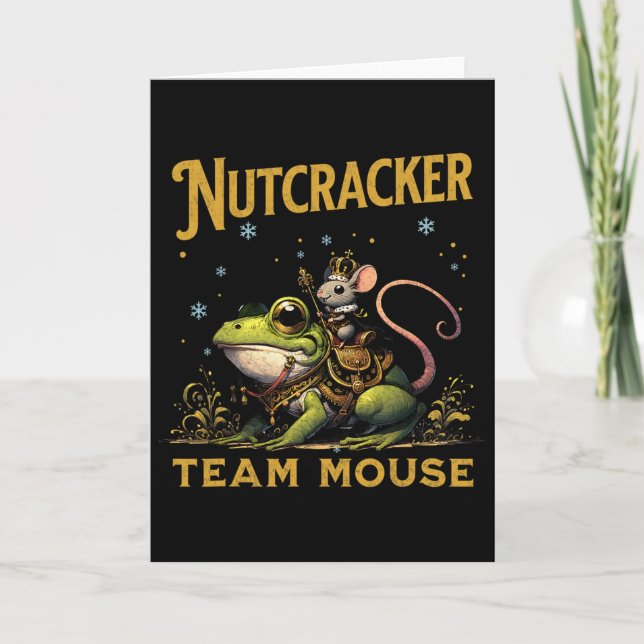 Team Mouse King Nutcracker Riding Frog Llet Dance  Card (Front)