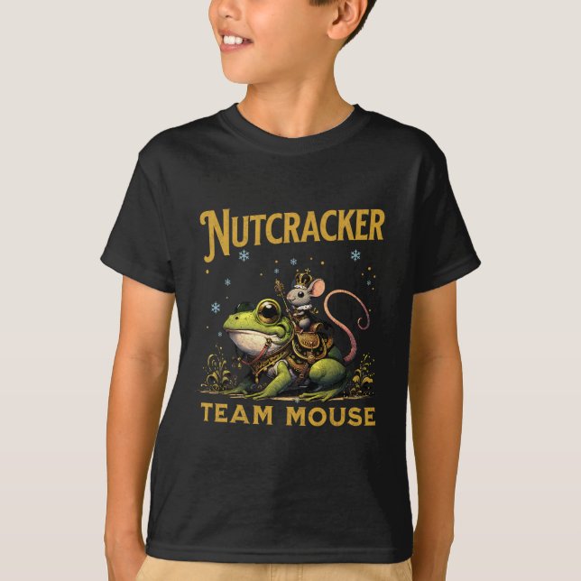 Team Mouse King Nutcracker Riding Frog Llet Dance  T-Shirt (Front)