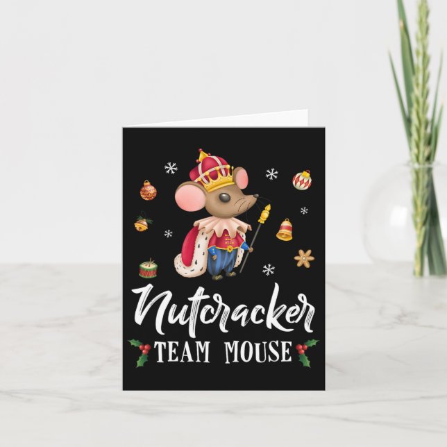 Team Mouse Nutcracker Christmas Dance Fun Soldier  Card (Front)