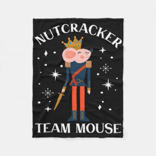 Team Mouse Nutcracker Christmas Dance Fun Soldier Fleece Blanket