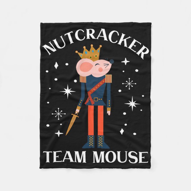 Team Mouse Nutcracker Christmas Dance Fun Soldier  Fleece Blanket (Front)