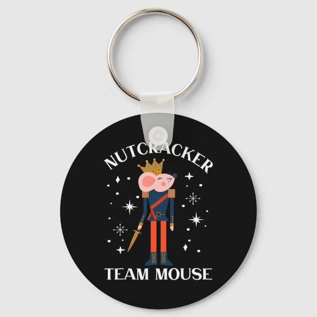 Team Mouse Nutcracker  Christmas Dance Fun Soldier Keychain (Front)