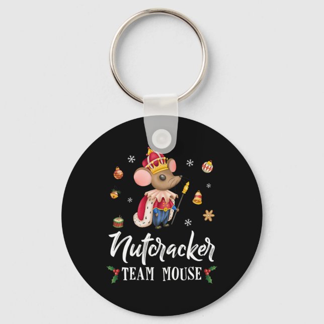 Team Mouse Nutcracker Christmas Dance Fun Soldier  Keychain (Front)