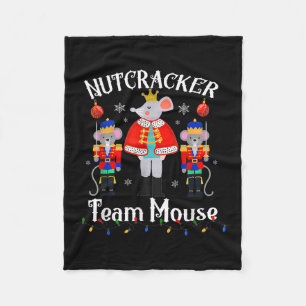 Team Mouse Nutcracker Christmas Dance Funny Soldie Fleece Blanket