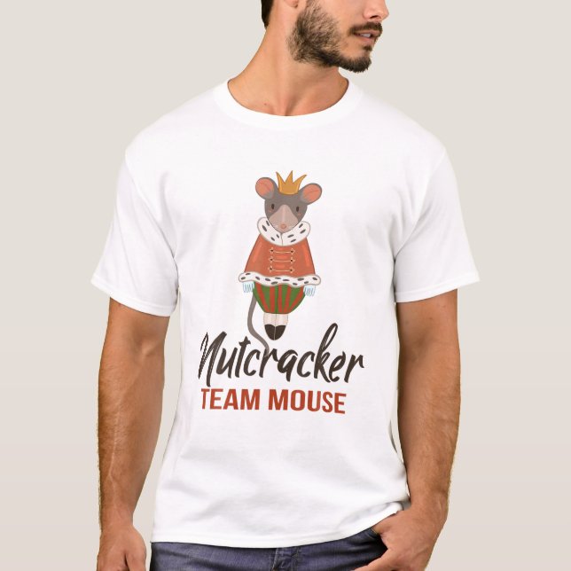 Team Mouse Nutcracker Christmas Dance Funny Soldie T-Shirt (Front)