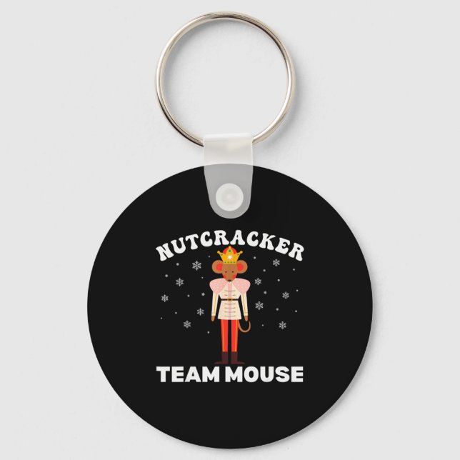 Team Mouse Nutcracker Christmas Dance Pajamas Kids Keychain (Front)