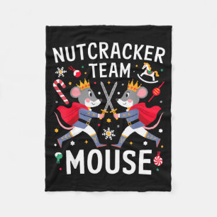 Team Mouse Nutcracker Shirt Christmas Dance Funny  Fleece Blanket
