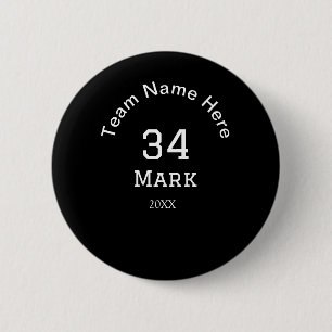 team name add player name date sports men 2 inch round button