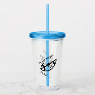 team name add player name date sports men  acrylic tumbler