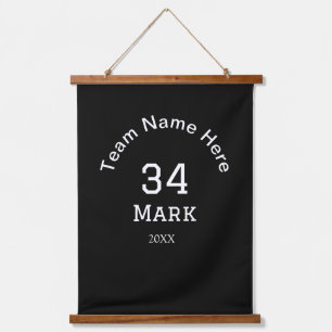 team name add player name date sports men  hanging tapestry
