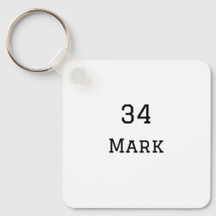 team name add player name date sports men keychain