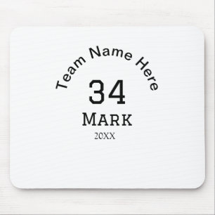 team name add player name date sports men mouse pad