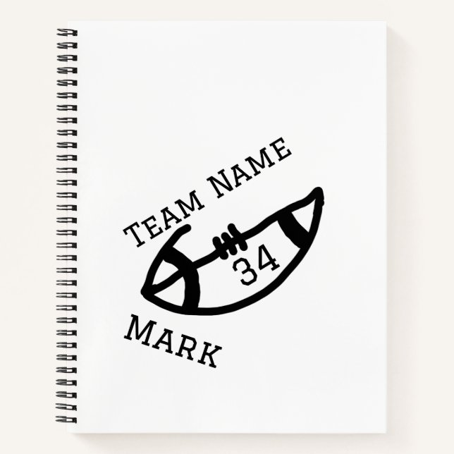 team name add player name date sports men  notebook (Front)