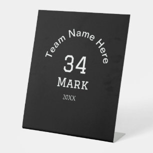 team name add player name date sports men  pedestal sign