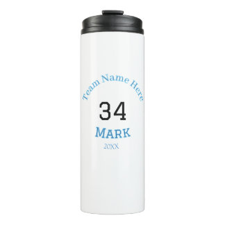 team name add player name date sports men thermal tumbler
