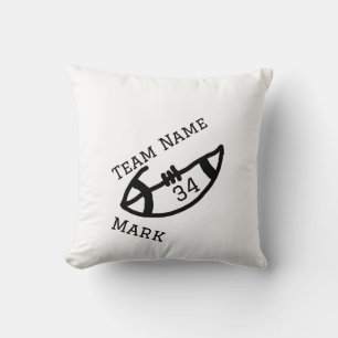 team name add player name date sports men throw pillow