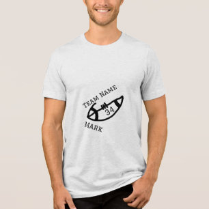 team name add player name date sports men Tri-Blend shirt