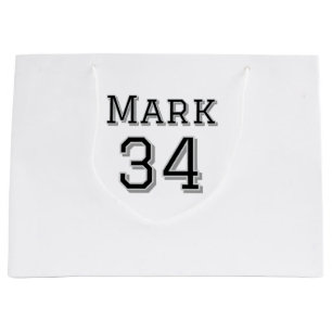 team name add player name date sports men vintage  large gift bag