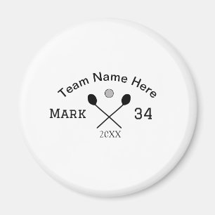 Team name here add name number ball paddle golf magnet