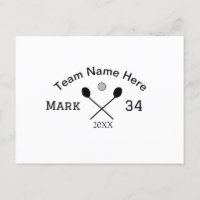 Team name here add name number ball paddle golf