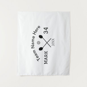 Team name here add name number ball paddle golf tapestry
