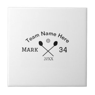 Team name here add name number ball paddle golf tile